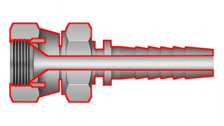 ХИДРАВЛИЧНА ВРЪЗКА JIS ЯПОНСКА 60° KOMATSU ЖЕНСКА DN6-M14X1.5
