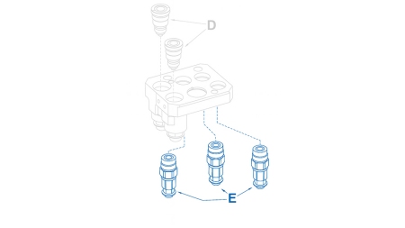 CUPLĂ RAPIDĂ FEMEIE PENTRU MULTI-FASTER 3/8 3PLK 3PLV PARTE FIXĂ