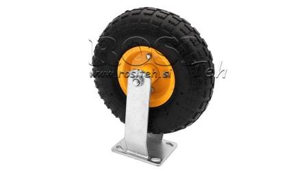 ROATĂ PNEUMATICĂ 21/25cm CU BAZĂ FIXĂ FC80