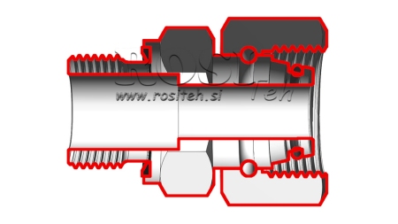 ХИДРАВЛИЧЕН ДВОВИЯЧНИК УВОЙНИ ВИЯЧЕН СПОЙ АОВР ЕД BSP1/2 - M22X1,5