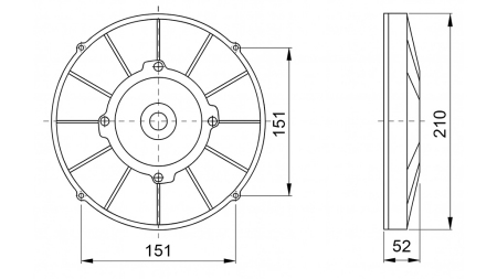 AXIALFLÄKT 190MM DRAGANDE 24V