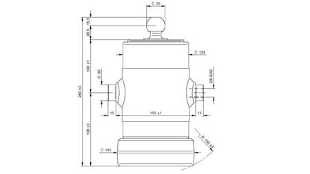 TELESCOPICKÝ CYLINDR UNIMOG 5 STUPŇŮ 750mm x124