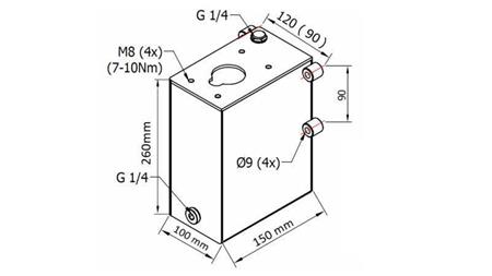 REZERVOR 3L PENTRU POMPĂ MANUALĂ - dimensiuni