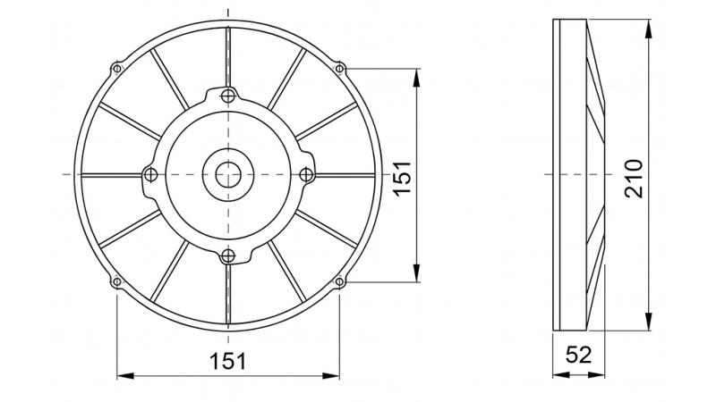 AXIALFLÄKT 190MM DRAGANDE 24V
