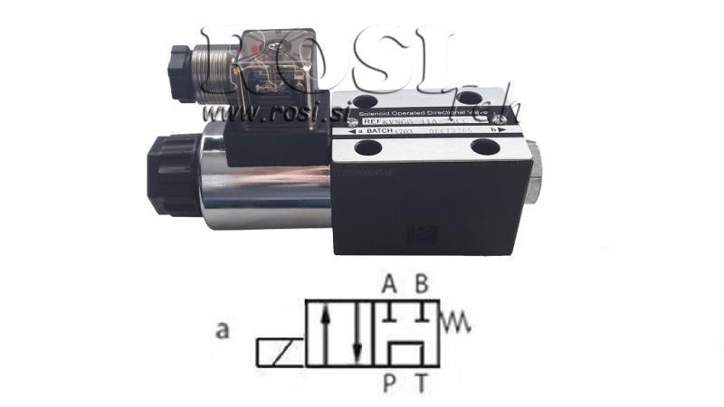 HYDRAULICKÝ ELEKTROMAGNETICKÝ VENTIL CETOP 3 12/24/230V 2A