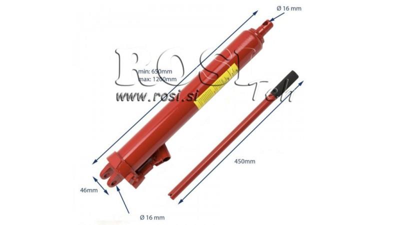 CILINDRU HIDRAULIC 8Tone CU POMPA MANUALĂ CURSĂ 510 mm