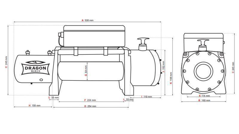 24 V ЕЛЕКТРИЧЕСКА ВИНЧА DWM 12000 HD - 5443 kg