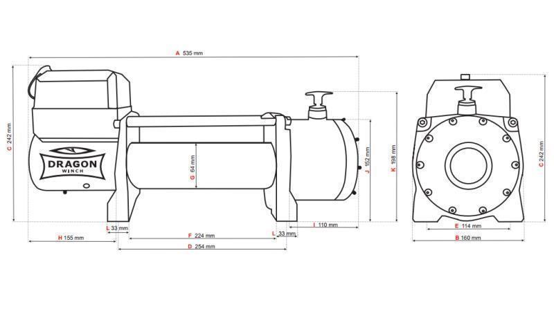 24 V ЕЛЕКТРИЧЕСКА ВИШКА DWM 13000 HD - 5897 кг
