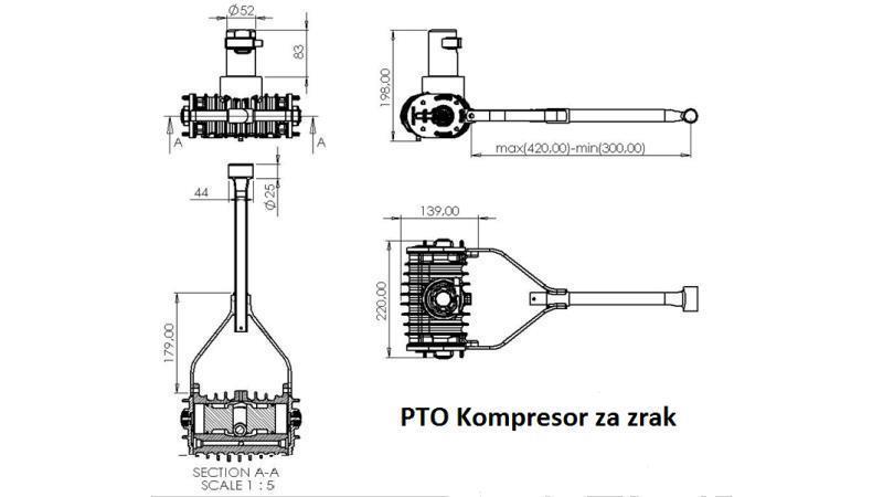 dimensiunile compresorului de tractor
