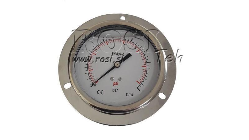 МАНОМЕТЪР DN100 ЗАДЕН 0 - 10 БАР - 1/2