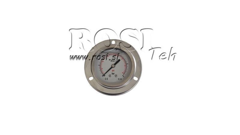 МАНОМЕТЪР DN63 ЗАДЕН 0 - 60 БАР - 1/4