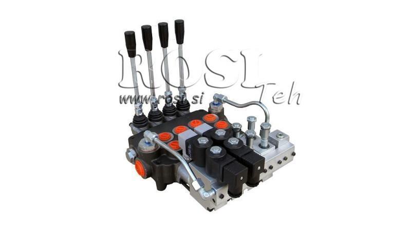 VALVĂ HIDRAULICĂ 4xP80 - EO 12V